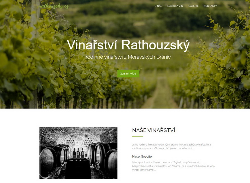 Web Vinařství Rathouzský